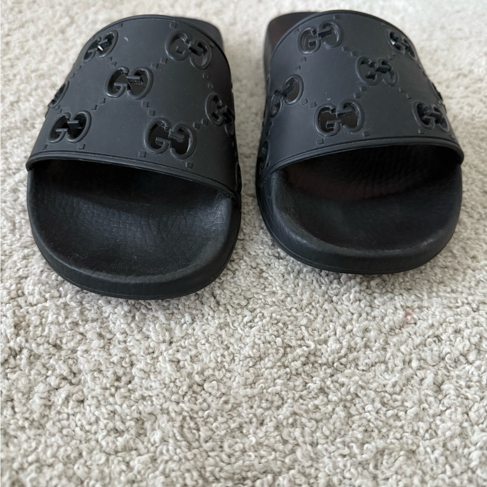 Gucci Black Slide Sandals